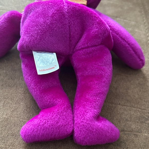 Ty Beanie Babies Magenta Bear Plush Toy - Picture 10 of 10